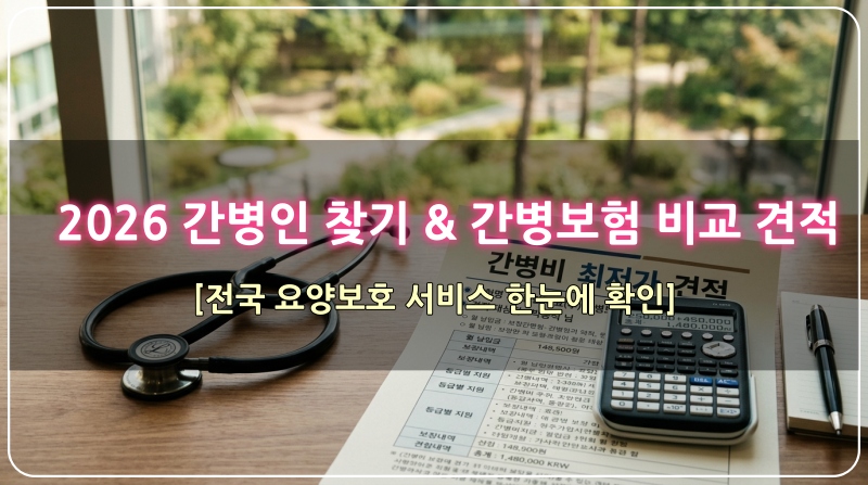 2026년 전국 간병인 시세 비교 및 간병보험 최저가 견적 확인을 위한 전문 가이드 이미지