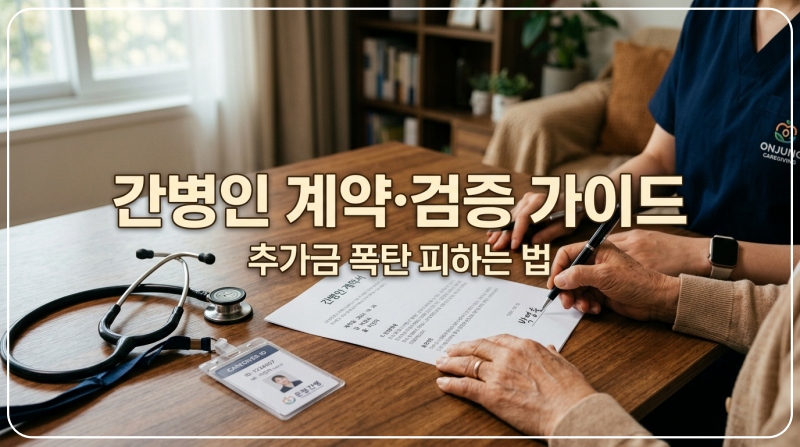 간병인 표준 계약서 작성법과 배상책임보험 확인 및 좋은 간병인 고르는 면접 질문 4가지 가이드 이미지