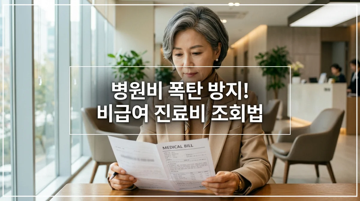 비급여 진료비의 정의와 건강보험심사평가원을 통해 병원별 비급여 가격 차이를 조회하는 과정 안내