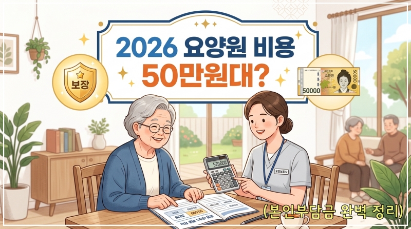 2026 요양원 한달 비용 50만원대 가능 여부와 본인부담금 정리 썸네일
