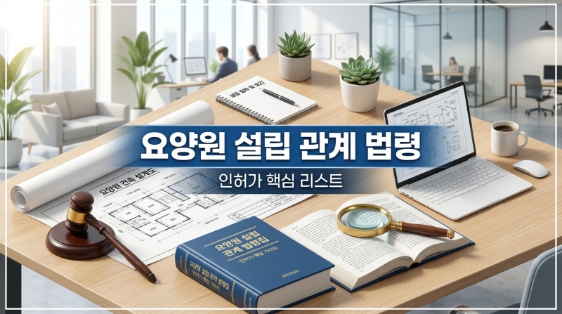 요양원 설립을 위한 6대 관계 법령 로드맵 및 지자체 지정 심사 기준 안내 이미지