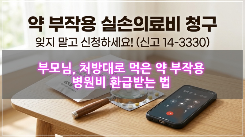 부모님 약 부작용 병원비 환급 및 피해구제 보상금 신청 안내