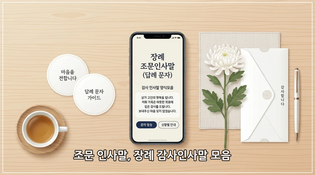 조문인사말, 장례 조문 답례 문자 양식 및 정중한 감사 인사말 모음 안내 이미지