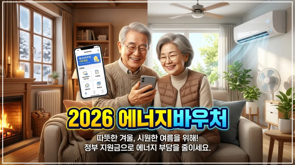 2026년 에너지바우처 신청 대상 지원 금액 및 여름 겨울 전기세 난방비 혜택 안내 이미지