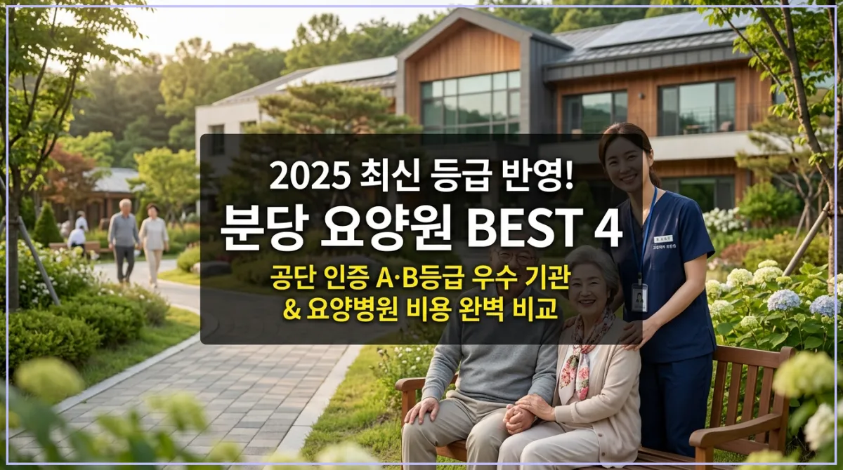 2025년 국민건강보험공단 최신 평가 등급 기준 성남시 분당구 우수 요양원 및 요양병원 비교 가이드 이미지