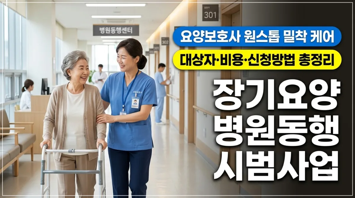 장기요양 병원동행 시범사업 신청 대상과 비용 정리