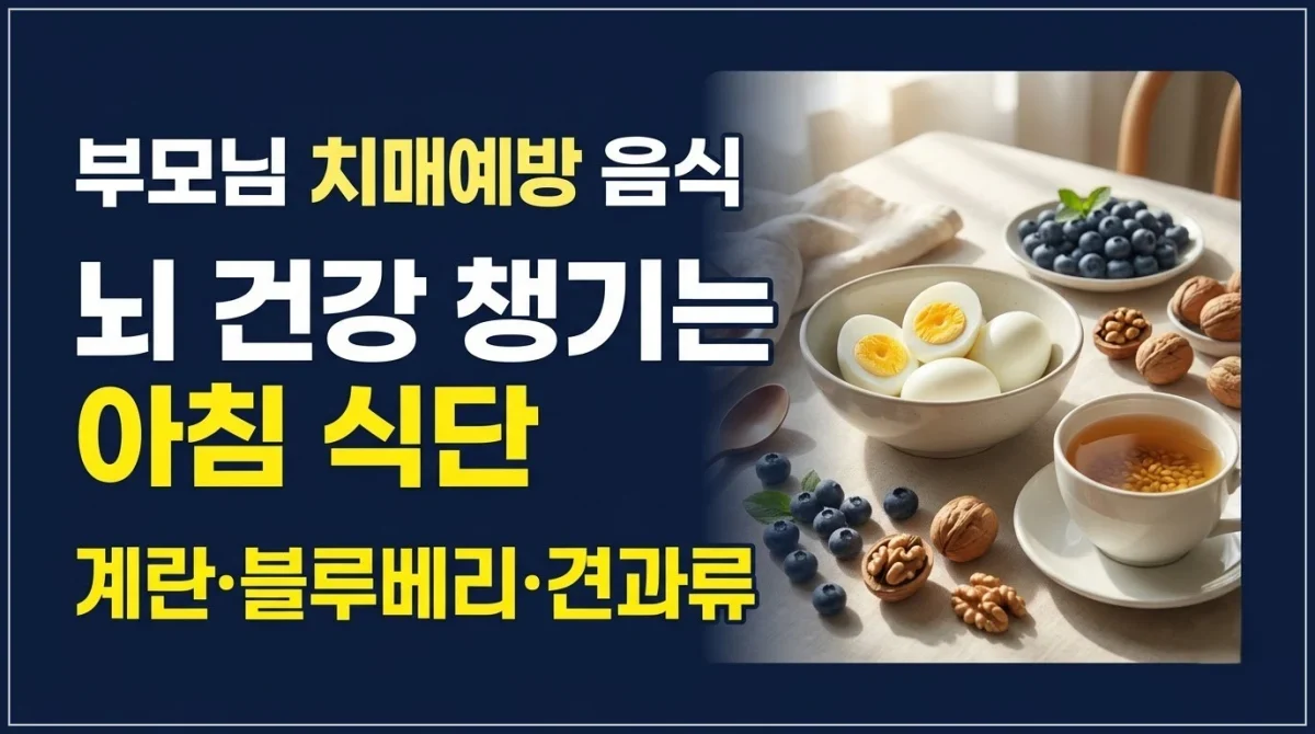 부모님 치매예방 음식 및 뇌 건강 아침 식단 가이드